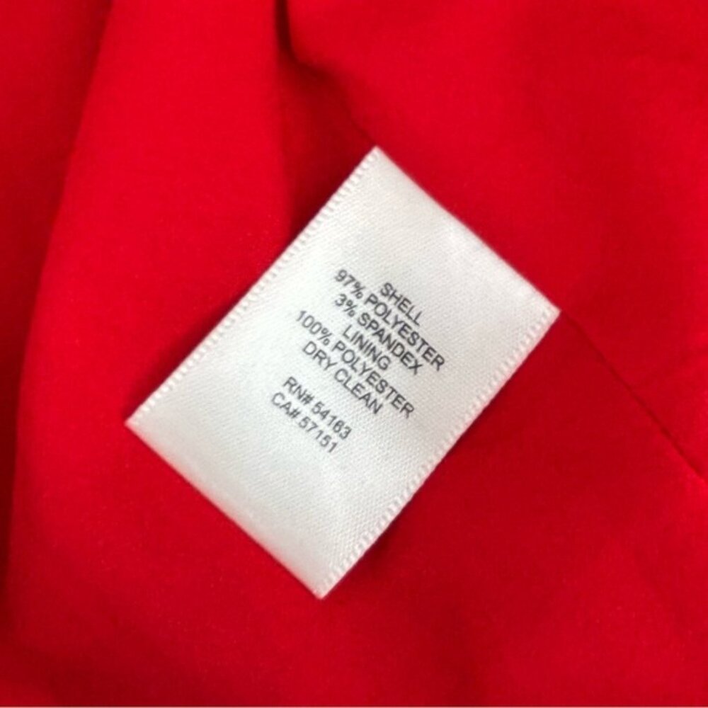 Eliza J Women s VNeck Ruffle Midi Sheath Dress Red Size 6 - Picture 10 of 10